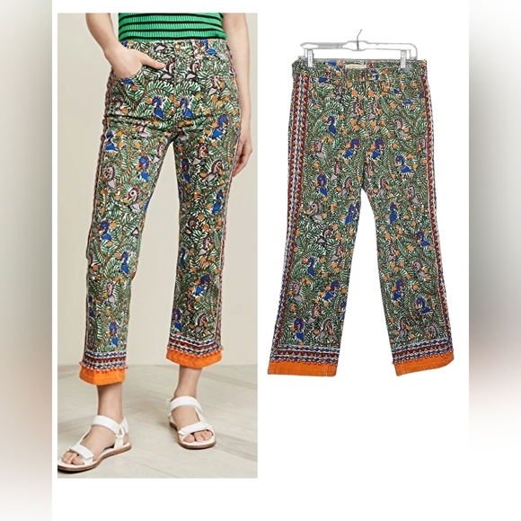 Tory Burch Something Wild Toucan Capris - Picture 1 of 8